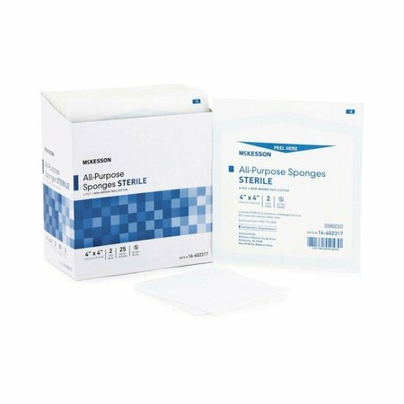 MCKESSON Sterile Nonwoven Sponge, 4 x 4 Inch, 2PK 16-602317